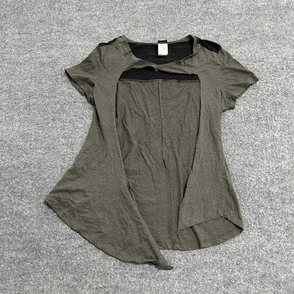 Harley-Davidson Shirt Womens XXL Gray Cutout Asymmetrical Biker Graphic Tee
